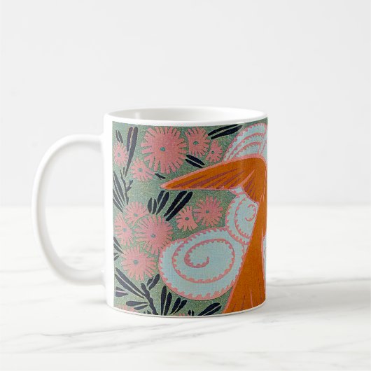 Mug Art Déco Design No. 11 oiseau exotique (Gauche)