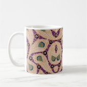 Mug Art Déco Design No 1 Peacock Feathers (Gauche)