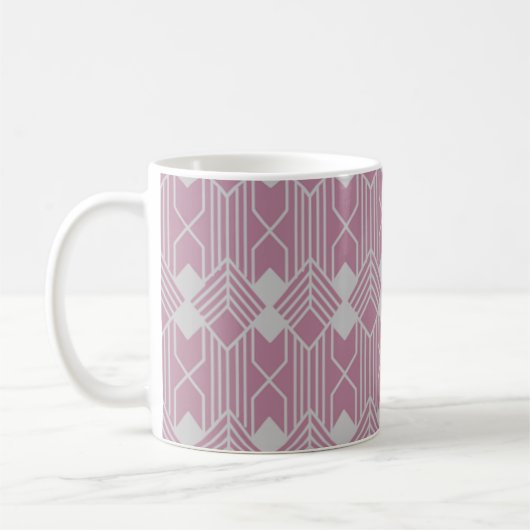 Mug Art Deco Diamond Shapes and Lines (Gauche)