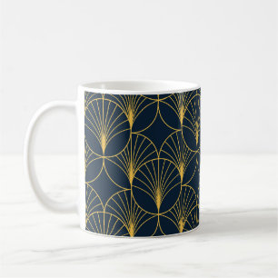 Mug Art Déco Elégance : Motifs Ventilateurs
