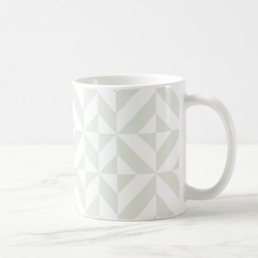 Mug Art Déco Géométrique Gris Clair (Droite)