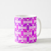 Mug Art Déco industriel chic, violet, orchidée, lavand (Devant droit)