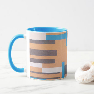 Mug Art Déco Jazz Pochoir Vintage, Motif Géométrique