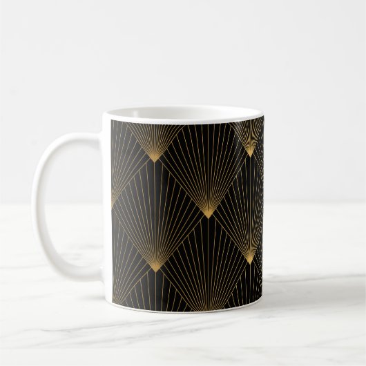 Mug Art Déco : L'élégance de l'or noir. (Gauche)
