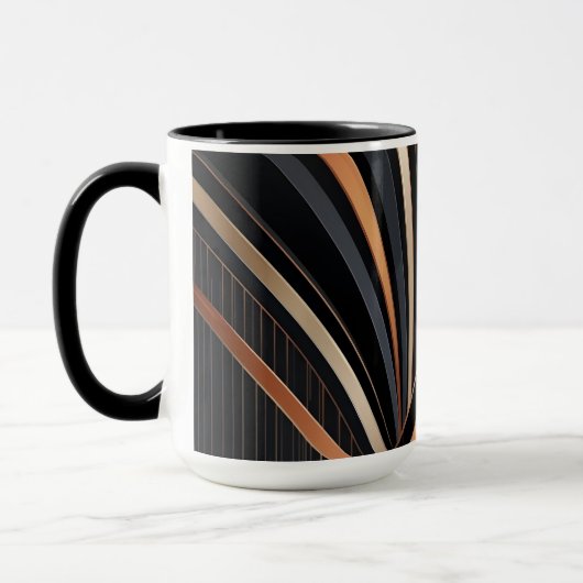 Mug Art Deco Metallic Geometric Elegance (Gauche)
