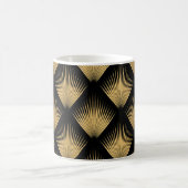 Mug Art Déco, motif d'or noir. (Centre)
