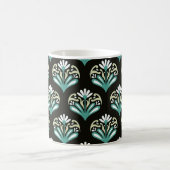 Mug Art Déco noir et sarcelle (Centre)