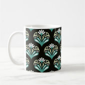 Mug Art Déco noir et sarcelle (Gauche)