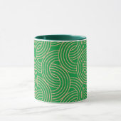 Mug Art déco orné vert et or (Centre)