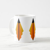 Mug Art Deco Pattern 3 en orange (Devant gauche)
