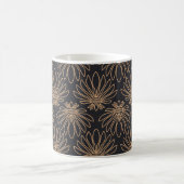 Mug Art Deco pattern with gold floral motifs  (Centre)