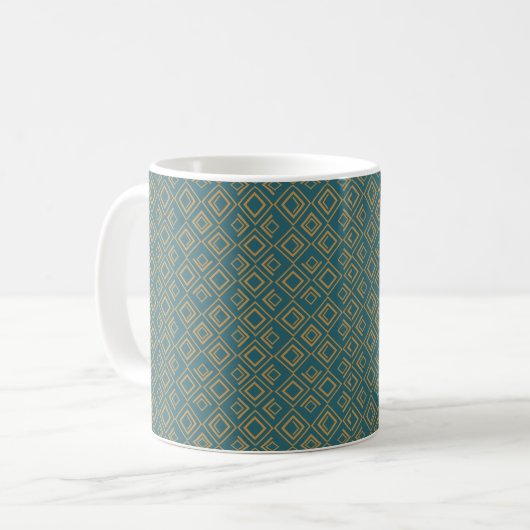 Mug Art déco turquoise (Devant gauche)