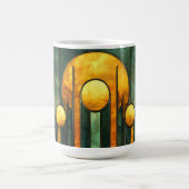 Mug Art Déco Turquoise Green Gold Sun (Centre)