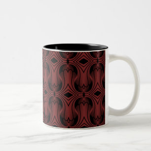 Mug Art Déco Ultramod, Rouge foncé