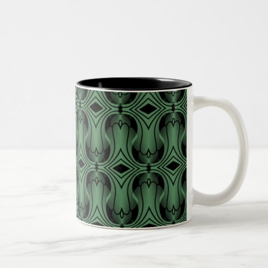 Mug Art déco Ultramod, Vert trèfle (Droit)
