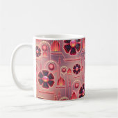 Mug Art déco vintage floral motif rose  (Gauche)