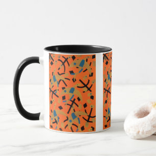 Mug Art Déco vintage Jazz Pochoir Oiseaux dorés Animal