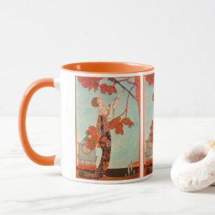 Mug Art Déco vintage, Oiseau de Flighty par George Bar