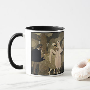 Mug Art déco vintage, surprise par George Barbier