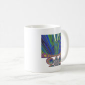 Mug Art Décoratif Bleu d'Afrique Design Imprimer (Devant droit)