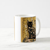 Mug Art décoratif de chat noir dans le style de Gustav (Devant droit)
