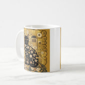 Mug Art décoratif de chat noir dans le style de Gustav (Devant gauche)