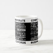 Mug Art d'entreprise de typographie de jargon (Devant droit)