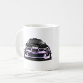 Mug art dessinée à la main avec œil plissé violet (Devant gauche)