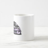 Mug art dessinée à la main avec œil plissé violet (Centre)