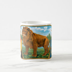 Mug Art d'étiquette de cigare vintage, Lion africain d
