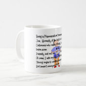 Mug Art d'histoire de folie de cadeaux de pharmacien (Devant gauche)