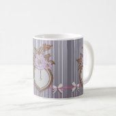 Mug art d'IA à rayures grises (Devant droit)