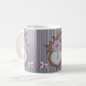 Mug art d'IA à rayures grises (Devant gauche)