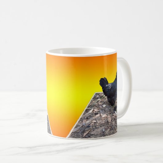 Mug Art Dimensional Noir Fluffy Rooster (Devant droit)