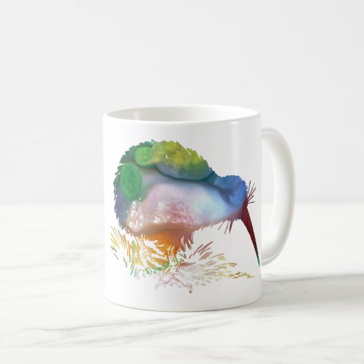 Mug Art d'oiseau de kiwi (Devant droit)