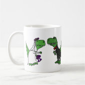 Mug Art drôle de mariage de jeunes mariés de dinosaure (Gauche)