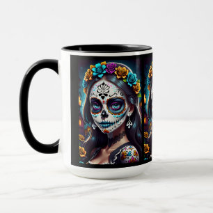 Mug Art du crâne de sucre - Beauté culturelle