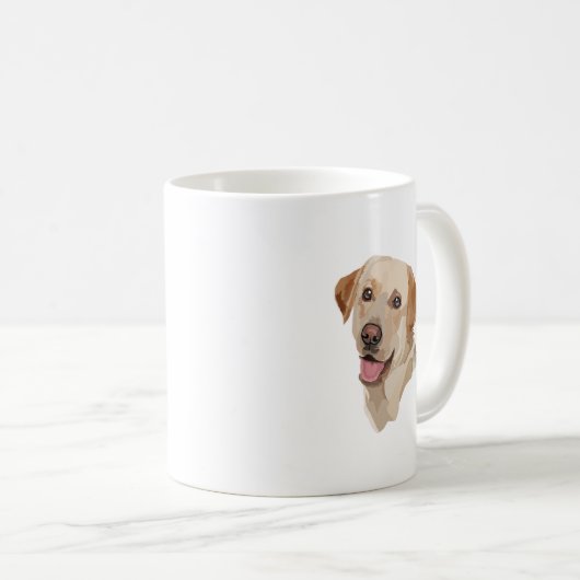 Mug Art du Labrador Abstrait (Devant droit)