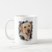 Mug Art du Labrador Abstrait (Gauche)