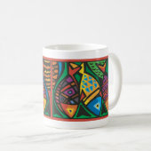 Mug Art du poisson Abstrait (Devant droit)