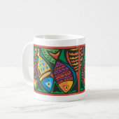 Mug Art du poisson Abstrait (Devant gauche)
