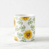 Mug Art du tournesol aquarelle (Centre)