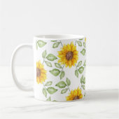 Mug Art du tournesol aquarelle (Gauche)