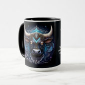 Mug Art du zodiaque Taureau pour 21 avril-20 mai (Devant gauche)