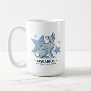 Mug Art du zodiaque Verseau Chat Sphynx Different Purp