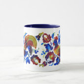 Mug Art d'Ukrainien de Petrykivka de coq (Centre)