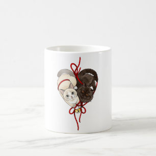 Mug Art d'un mignon chaton noir et blanc