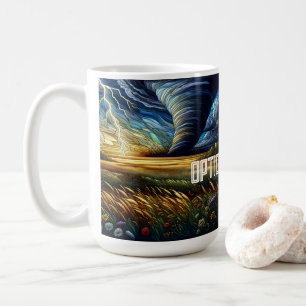 Mug Art en verre tendu de la tornade des Prairies