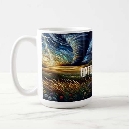 Mug Art en verre tendu de la tornade des Prairies (Gauche)