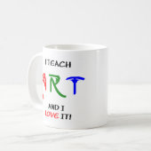 Mug art enseigner & aimer (Devant gauche)